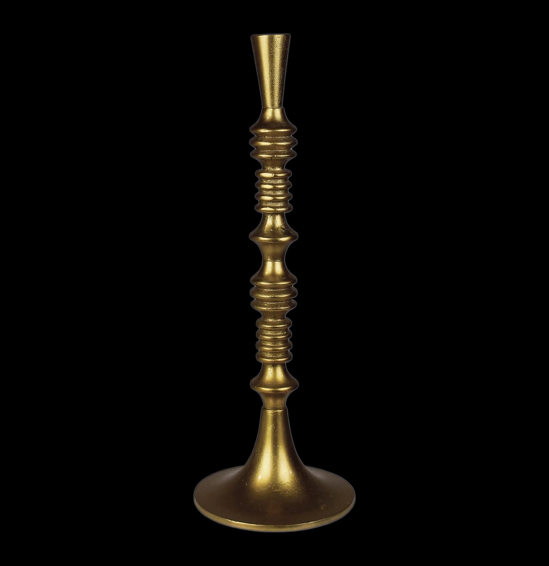 Elegant Brass Eliad Taper Candlestick Holder - Vintage Home Decor for Dining Table, Wedding Centerpiece & Church Altar