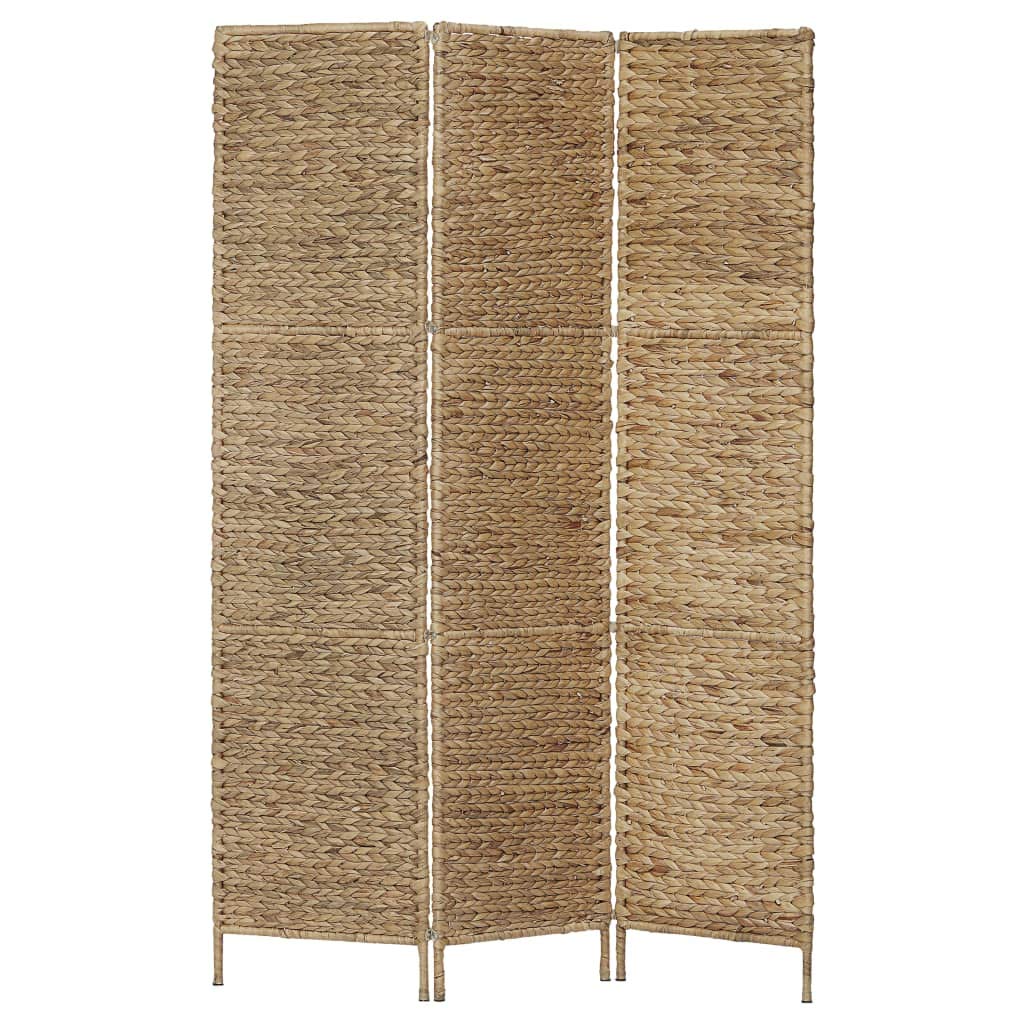 FAMIROSA 3-Panel Natural Water Hyacinth Room Divider Screen - 45.7x63 Inches, Foldable Privacy Partition for Home, Office, or Studio Decor