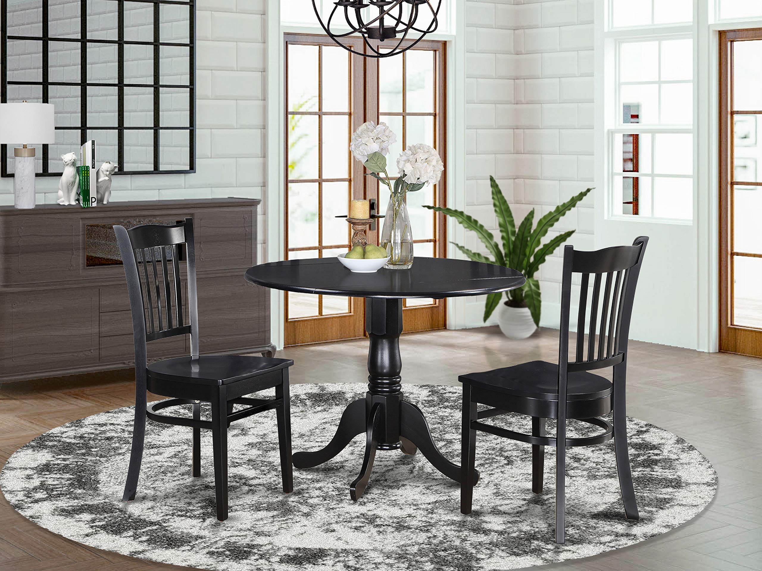 East West Furniture Dublin 3-Piece Space-Saving Dining Set - 42