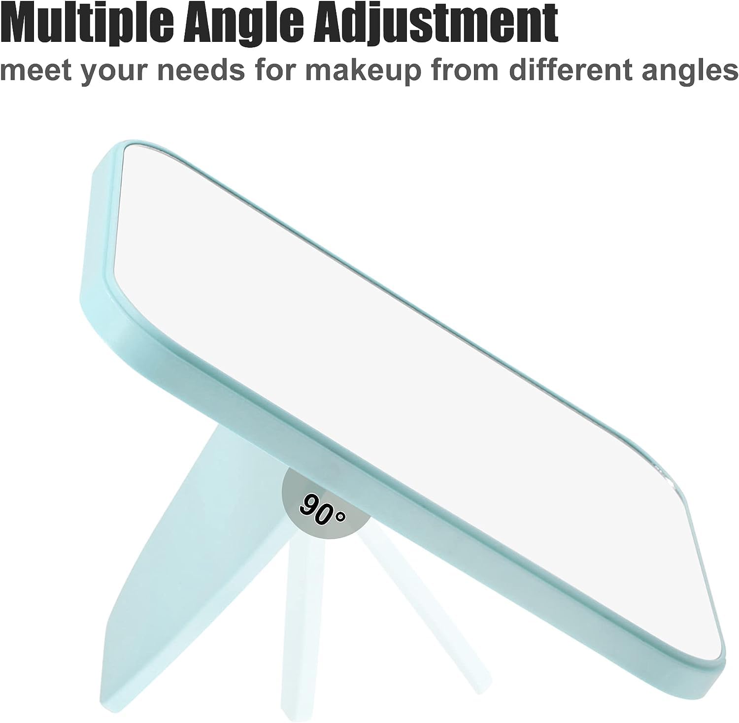 Foldable HD Makeup Mirror for Women - Portable Travel & Dressing Table (Blue, 5.7x4 Inch) - Perfect for Bedroom & Vanity