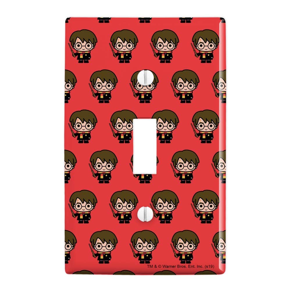 Harry Potter Chibi Character Plastic Wall Decor Light Switch Plate Cover - Cute Toggle Switch Cover for Kids Room, Bedroom, Nursery & Harry Potter Themed Decor