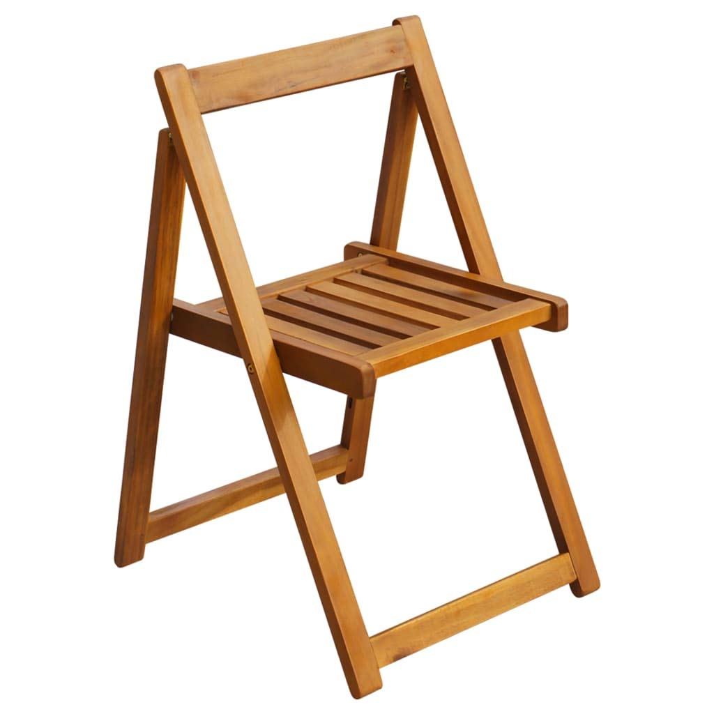 FAMIROSA 2-Pack Folding Garden Chairs - Solid Acacia Wood Patio Furniture for Outdoor, Backyard, Poolside & Beach Use