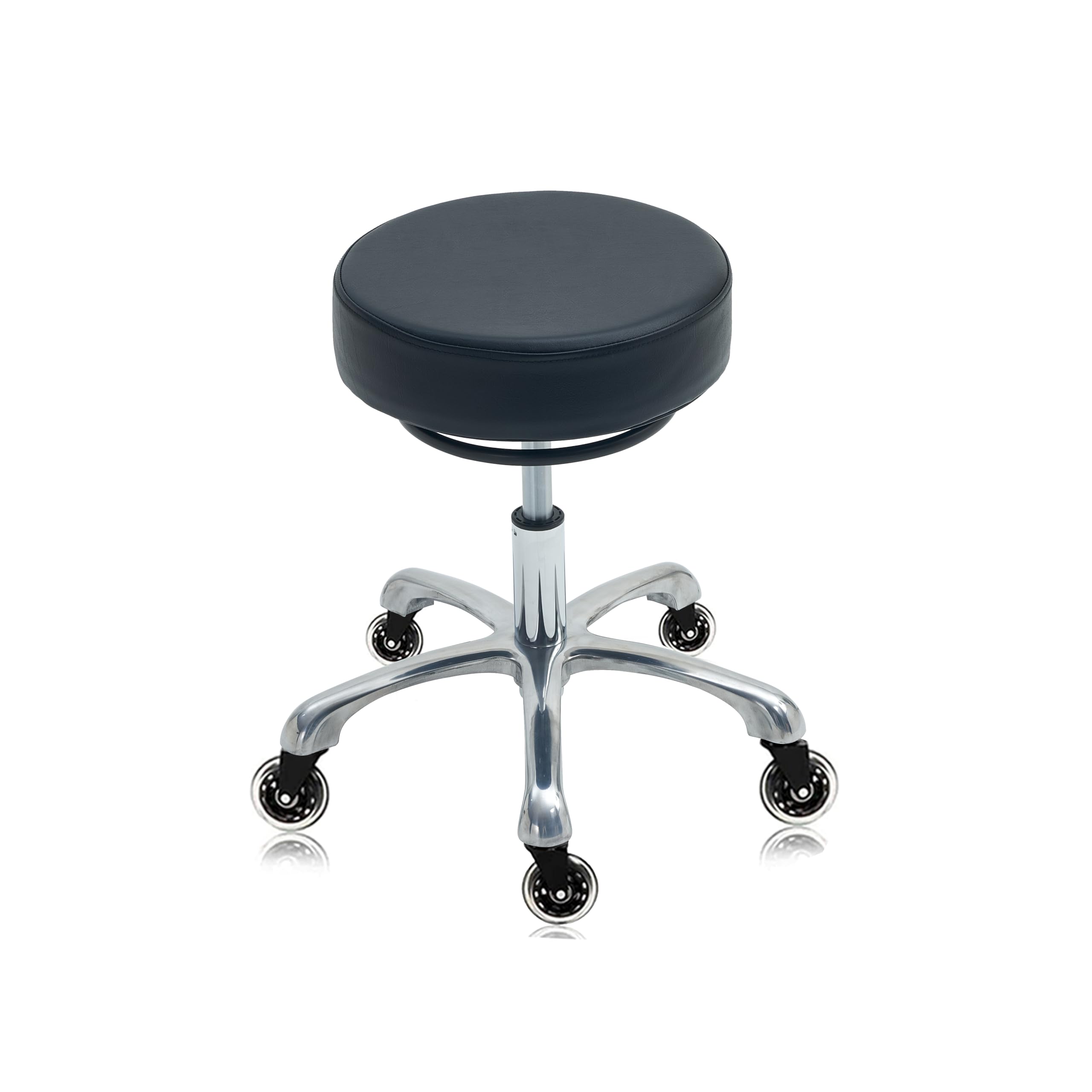 360° Swivel Rolling Stool Chair for Tattoo, Lab, Massage, Nail Salon & Pedicure Spa - Adjustable Height Ergonomic Stool with Wheels for Professionals & Home Use