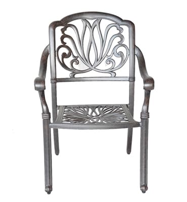 Elizabeth Cast Aluminum 11-Piece Outdoor Dining Set with 46