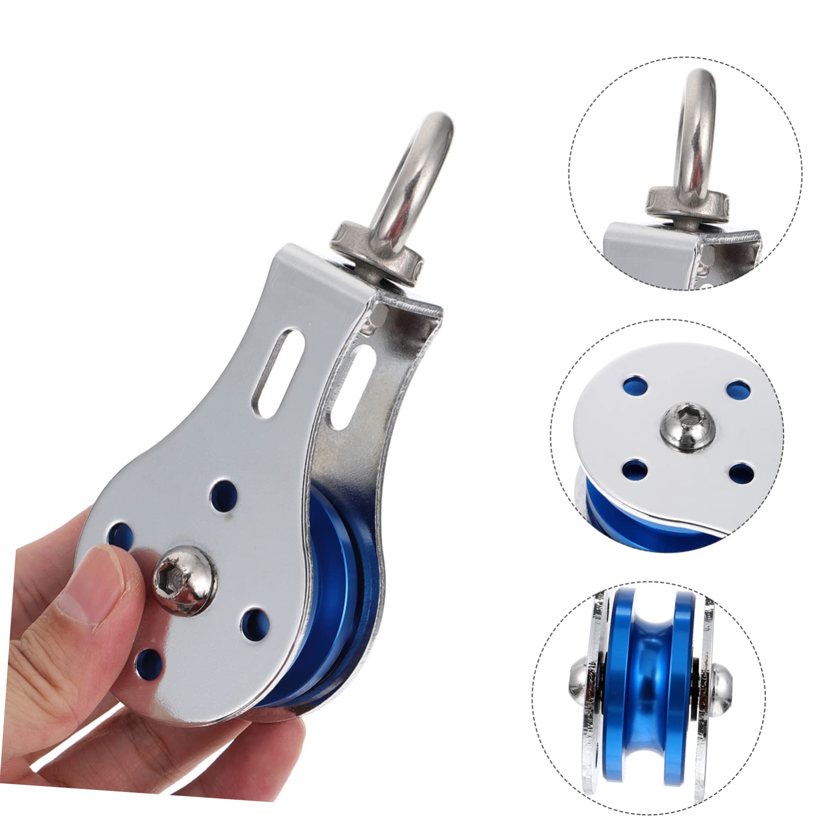 Kisangel 7-Piece Pulley Fitness Accessories Set - Rotating Wheel Training Tool for Home Gym, Strength Training & Physical Therapy - Durable Metal Scroll Wheel for Resistance Bands & Cable Machines