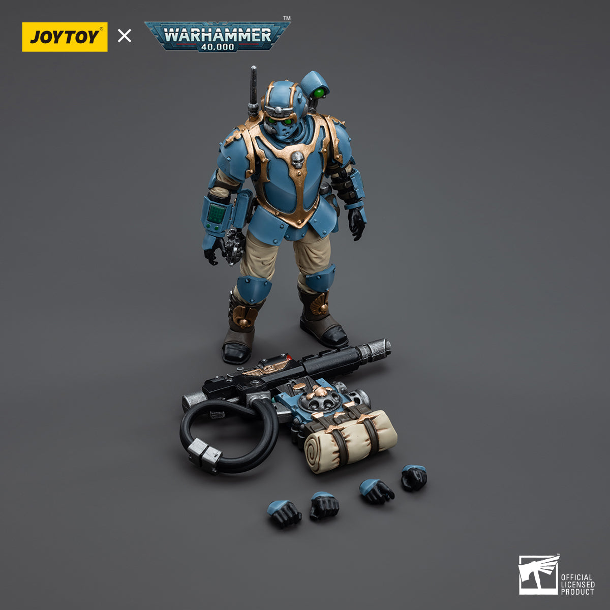 1/18 JOYTOY 3.75-inch Astra Militarum Tempestus Scions 55th Kappic Eagles Action Figure Set (5pcs) - Perfect for Warhammer 40K Collectors, Tabletop Gaming & Display
