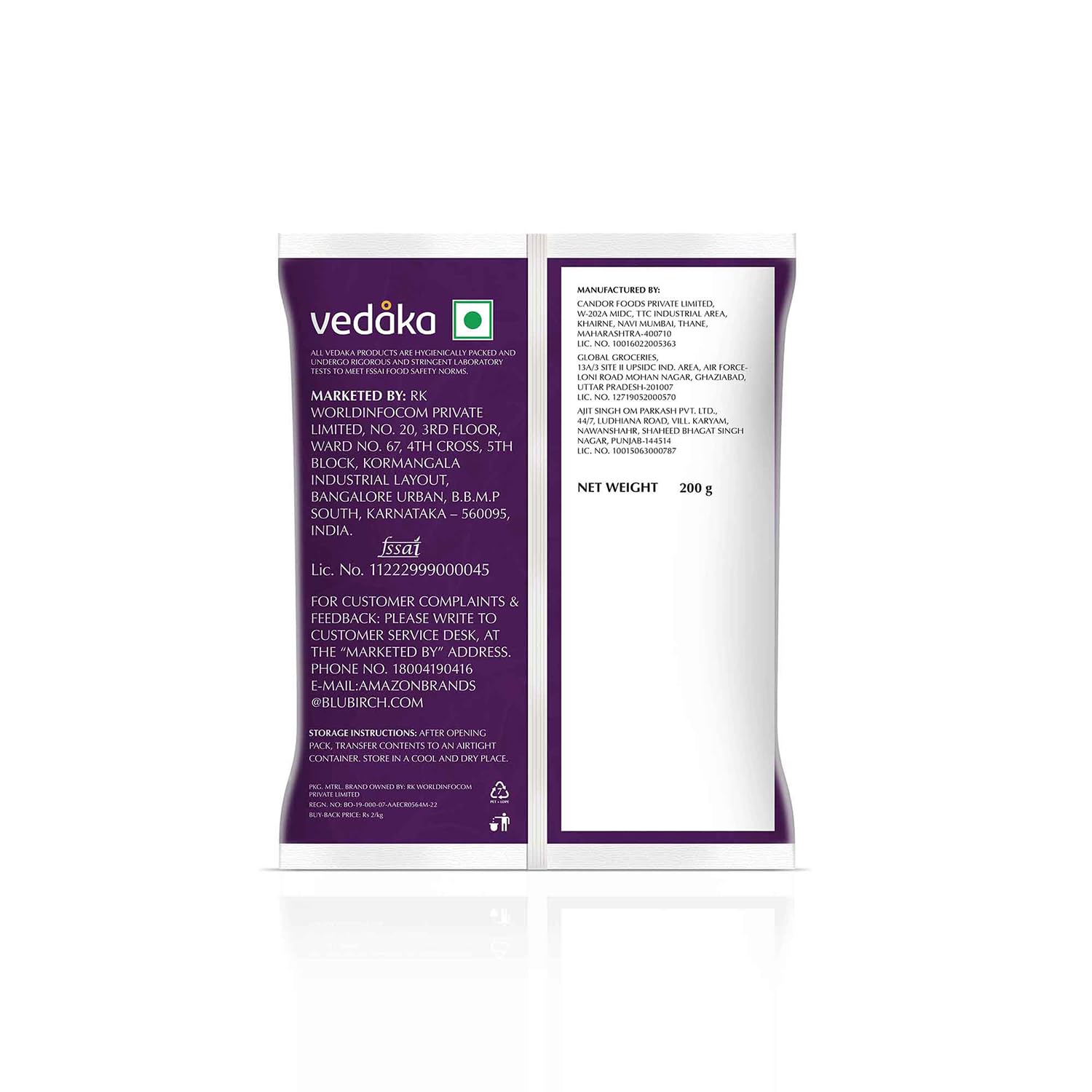 Vedaka Premium Whole Cashews - 200g (7oz) | Unsalted, Non-GMO, Gluten-Free Snack | Perfect for Healthy Eating, Baking & Party Platters