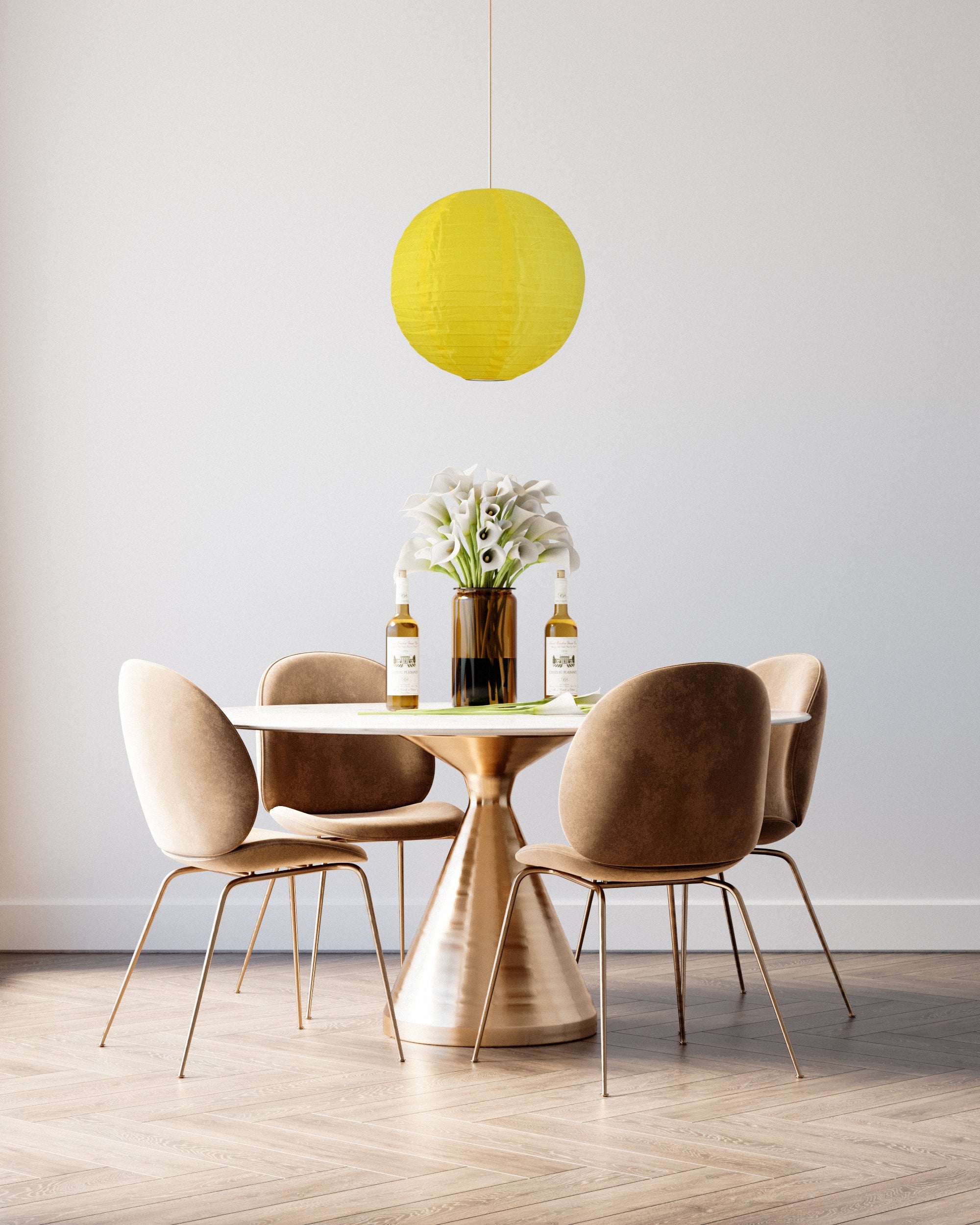 12 Pack Yellow Shimmering Nylon Lanterns - Even Ribbing Design, Durable Outdoor Hanging Decor for Garden, Patio, and Party Lighting