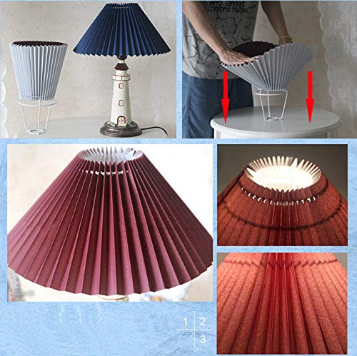 Kiven Large Nautical Lighthouse Table Lamp - Cape Hatteras Style Desk Light with Red Cloth Shade | Coastal Home Decor, Office Lighting, Bedroom Nightstand Lamp