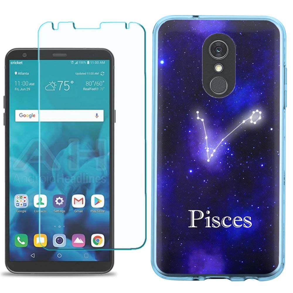 LG Stylo 5 Case with Screen Protector - Slim TPU Cover (Blue) for Daily Protection