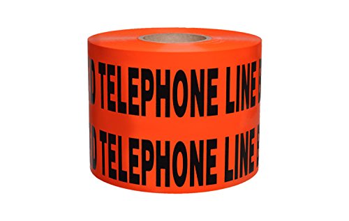 Caution Buried Telephone Line Below (Orange)