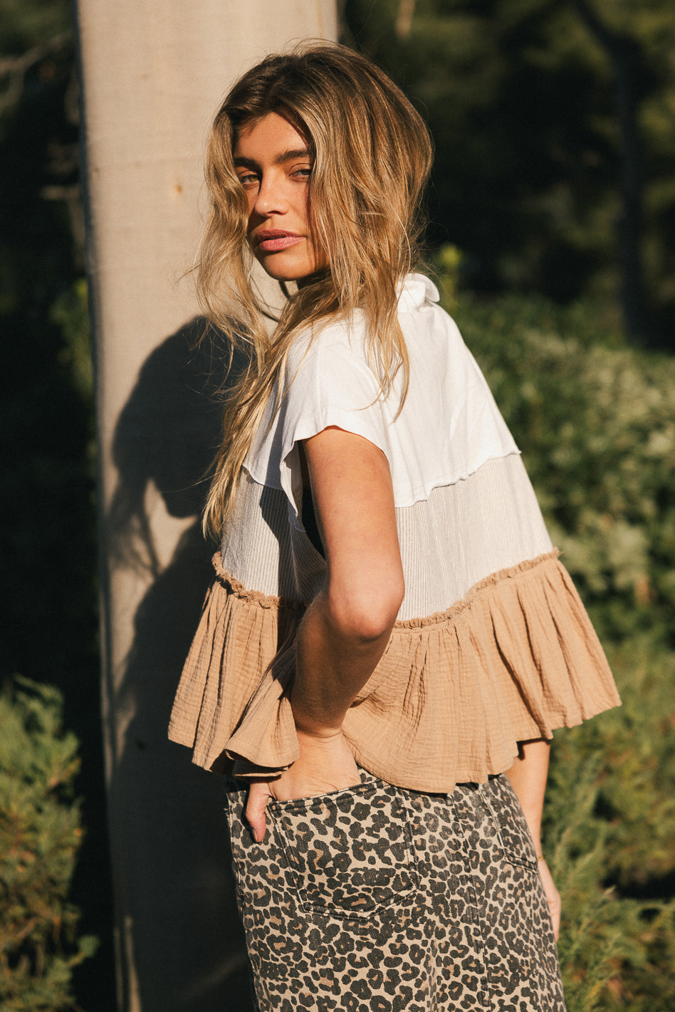 Lainey Contrast Top Women's Fashion Blouse - Final Sale | Perfect for Casual Outings, Office Wear & Date Nights