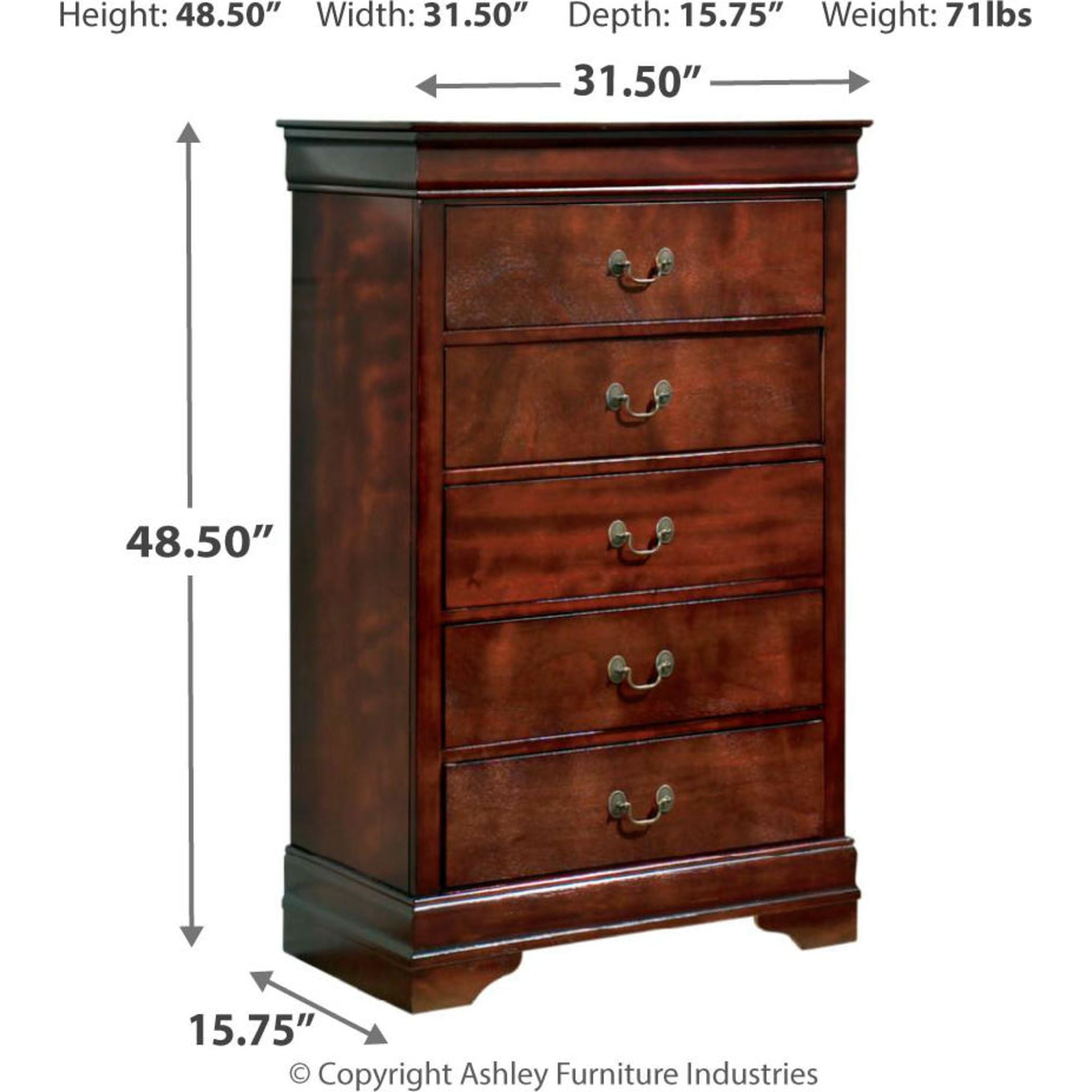 Alisdair Dark Brown Wooden Chest - Stylish Storage for Bedroom, Living Room & Office Organization