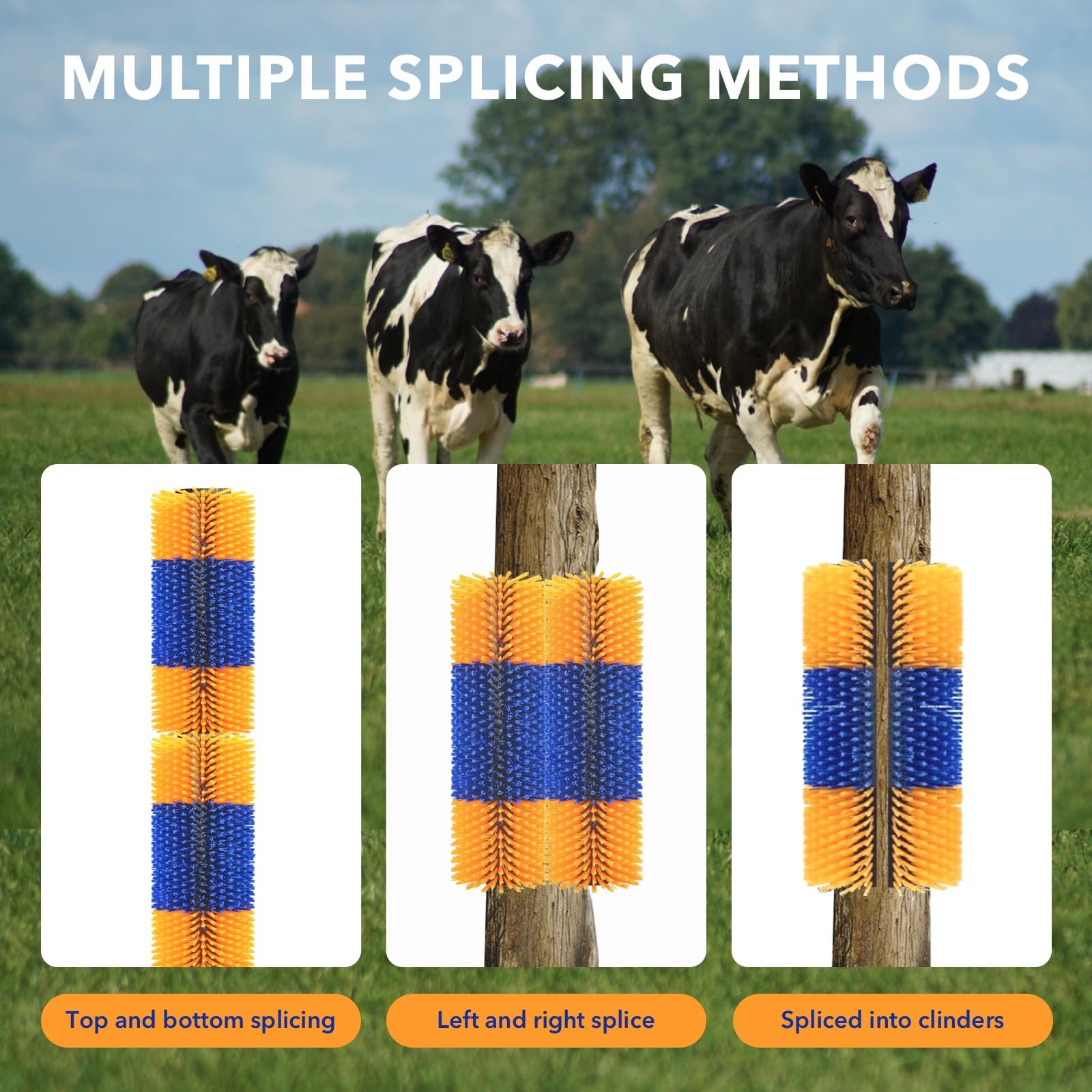 **Livestock Grooming Brush Set - 2 Pack Universal Horse, Cow, Pig, Goat Massage & Sweat Scraper Kit for Itch Relief & Coat Care - Perfect for Barn, Stable & Farm Animal Care**