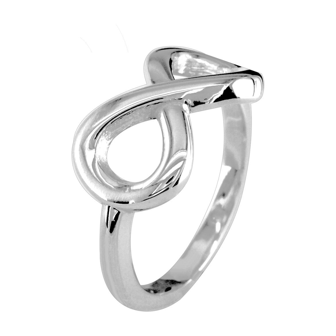 Sterling Silver Infinity Ring for Women - Elegant Wide Band Design, Perfect for Anniversary, Wedding, and Everyday Wear