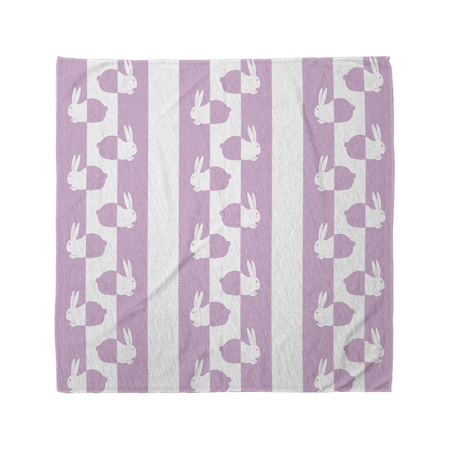 Ambesonne Easter Unisex Bandana - Bunny Rabbit Print White & Pink Scarf for Men & Women - Perfect for Easter Celebrations, Spring Festivals & Outdoor Activities