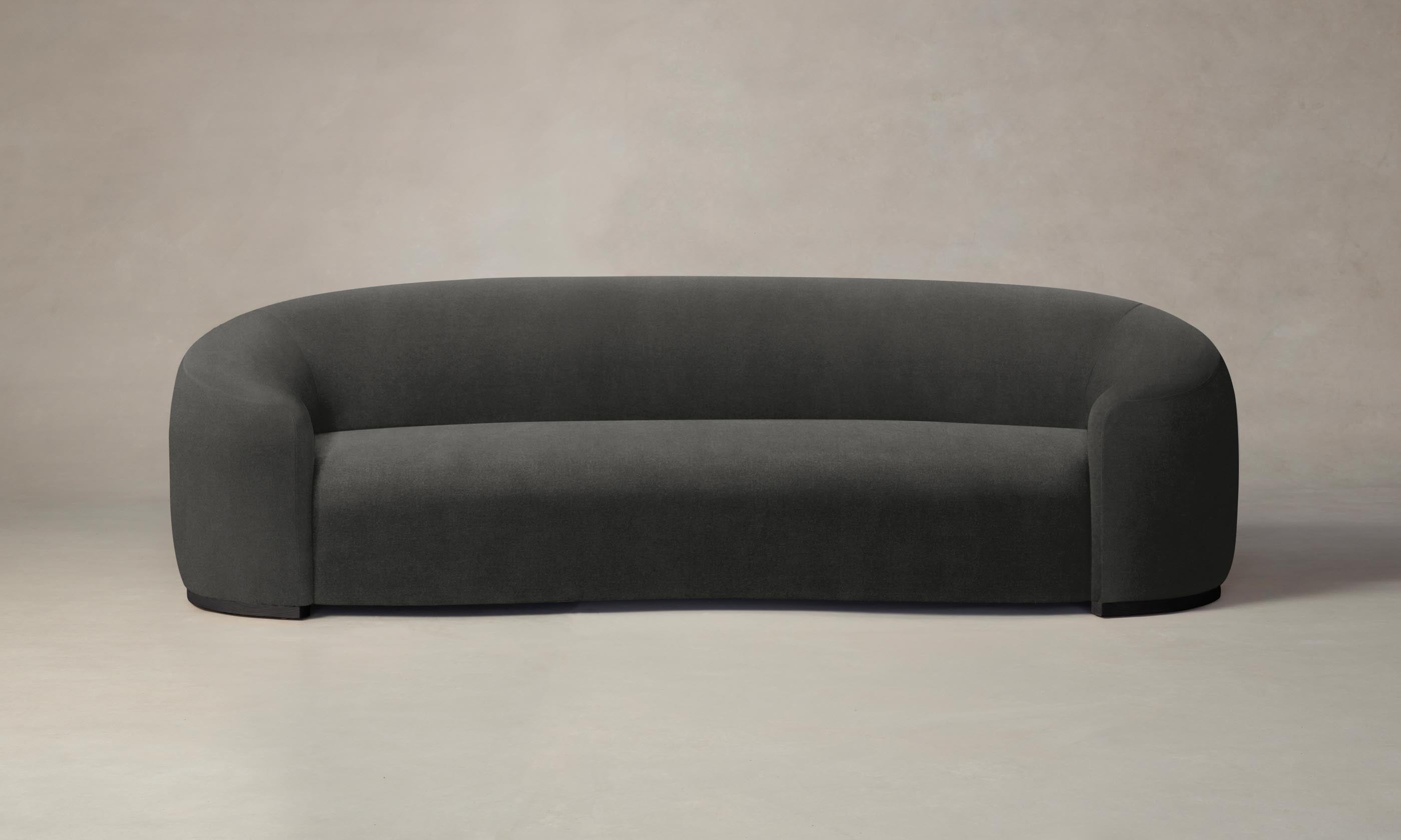 The Chelsea Sofa - Performance Velvet Slate Blue Modern Living Room Couch for Small Spaces | Perfect for Apartments, Condos & Cozy Homes