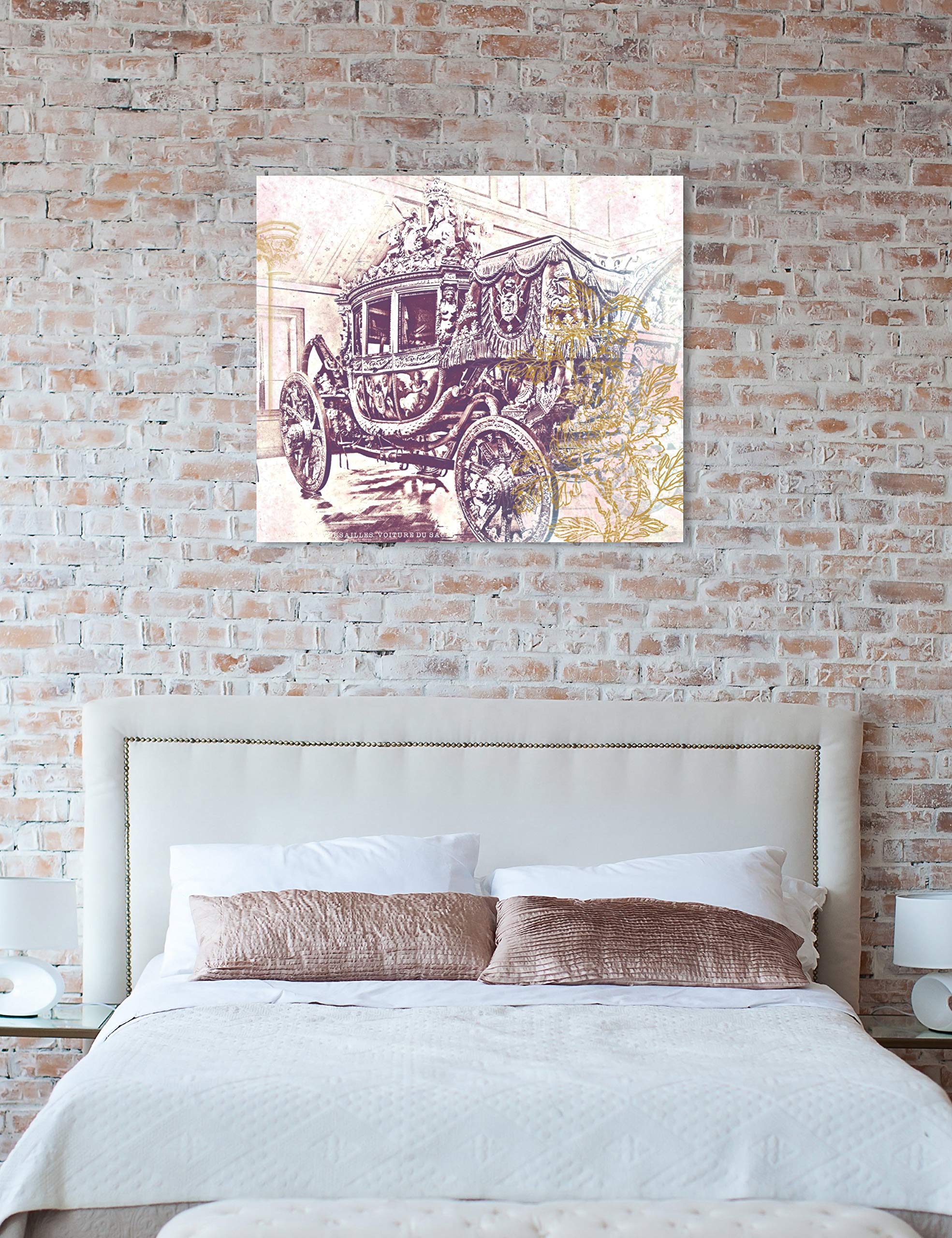 Oliver Gal Artist Co. 'Charles X Carriage' Classic Wall Art Canvas Print - 16x13 Inches Brown & Gold Home Decor - Perfect for Living Room, Bedroom & Office Wall Decor