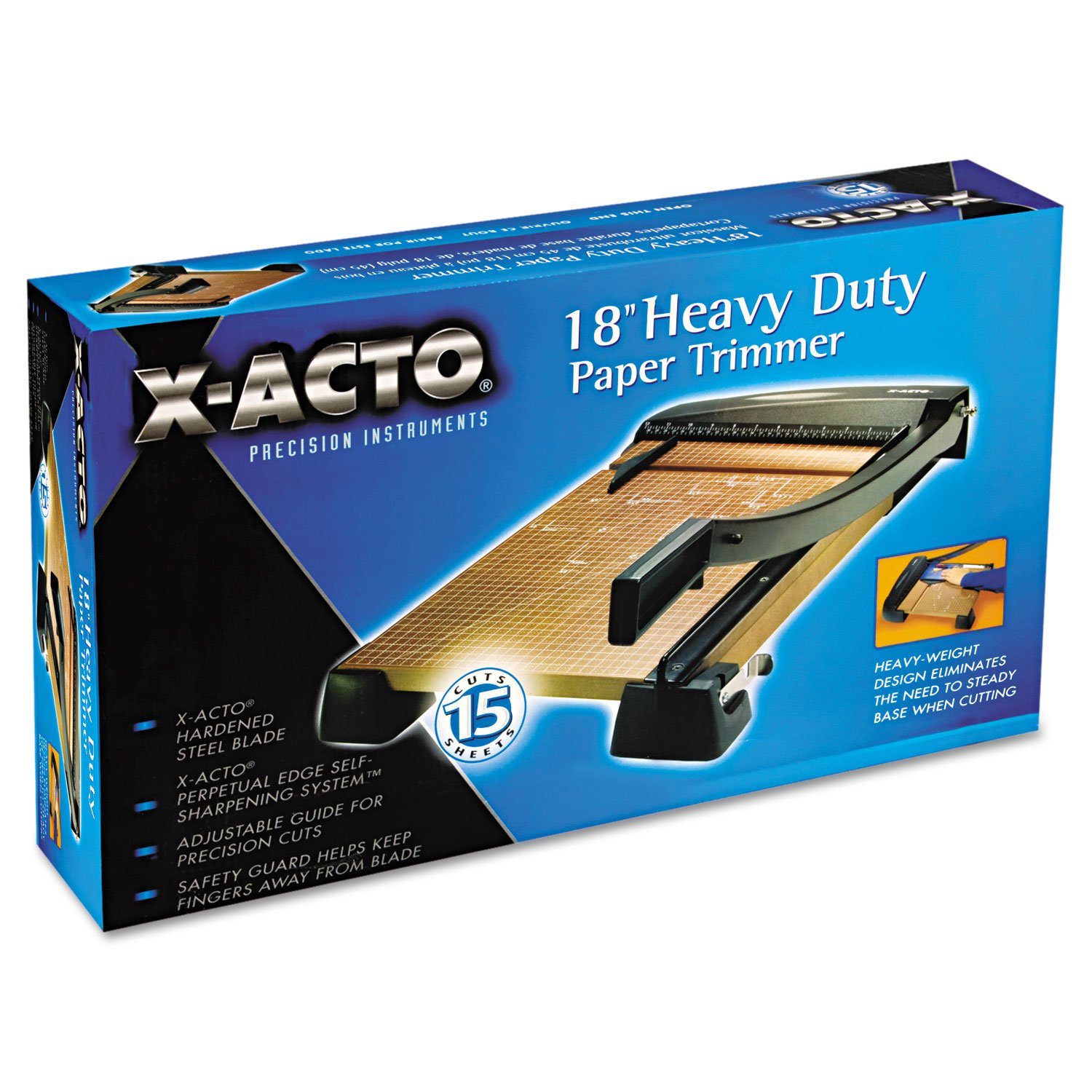 X-ACTO Heavy Duty 18 Inch Wood Base Paper Trimmer - Precision Cutting for Scrapbooking, Crafting & Office Use - Durable Guillotine Style Cutter for Cardstock, Photos & Documents