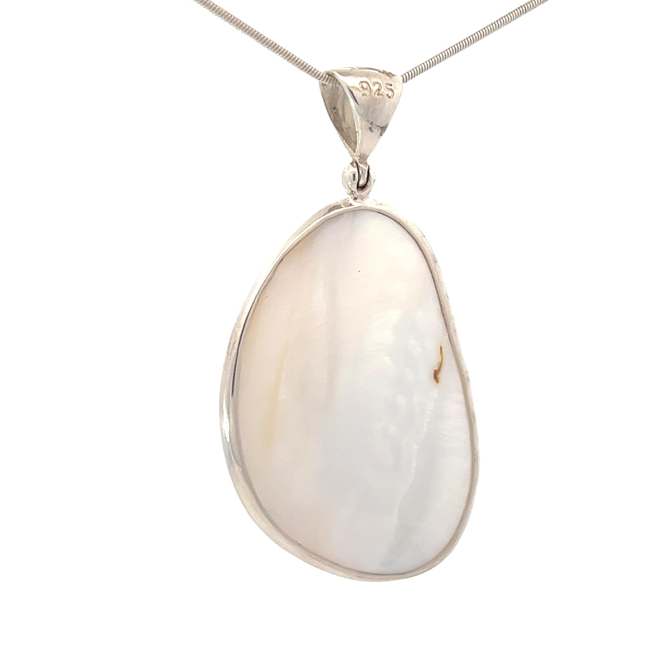 Starborn Mother of Pearl Ammolite Inlay Pendant Necklace - 22 Inch Green Gemstone Jewelry for Women, Gift for Her, Birthday, Anniversary, Wedding, Party & Special Occasions