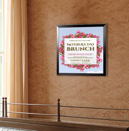 12x12 Poster Frame - Carbon Steel SwingFrame Display for Art, Photos & Posters - Perfect for Home, Office & Gallery Decor
