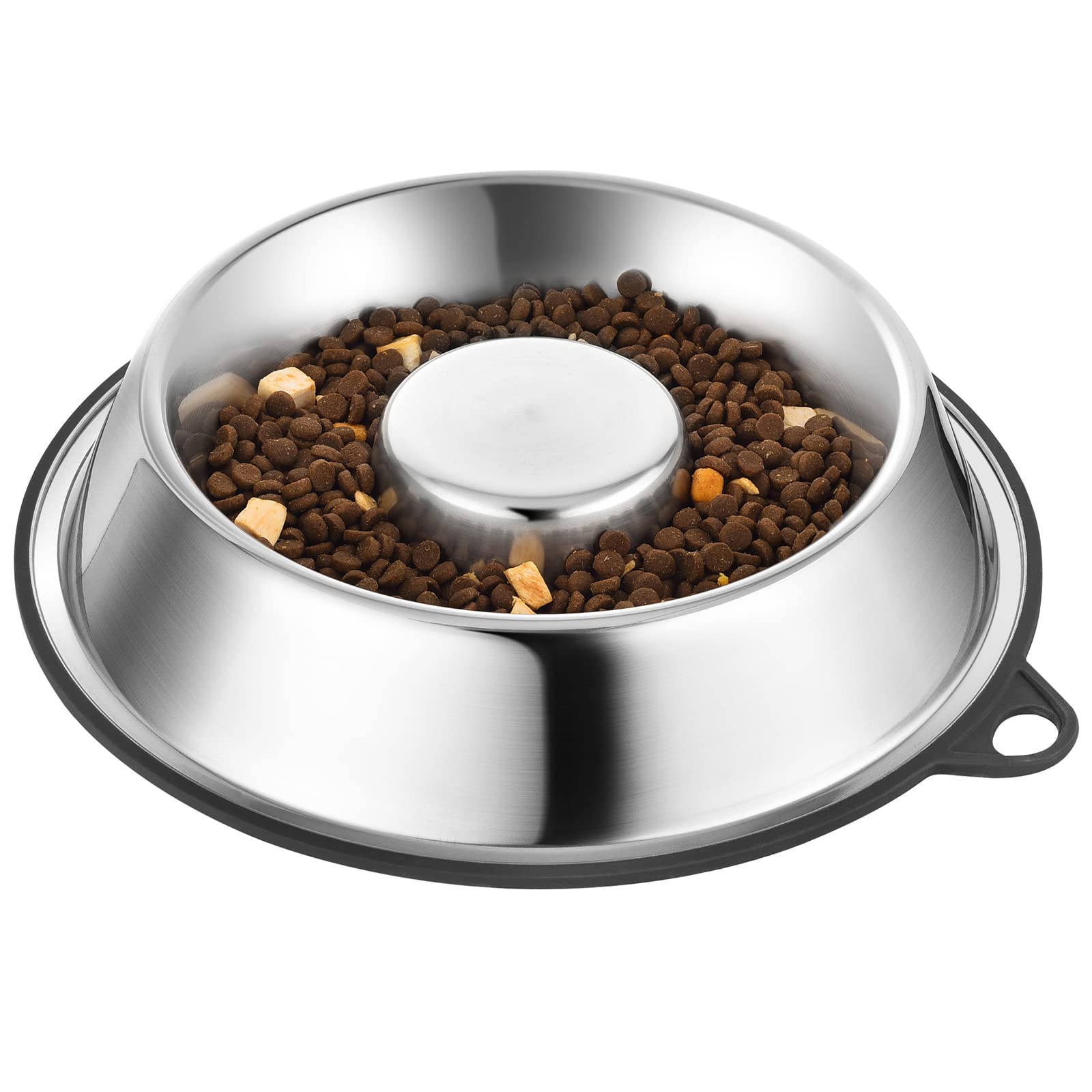 PEGGY11 Stainless Steel Slow Feeder Dog Bowl - 5 Cup Capacity for Large Breed Dogs - Anti-Gulping Pet Food Dish for Fast Eaters - Perfect for Mealtime Anxiety & Digestion Aid