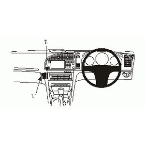 ClicOn No Holes Angled Dash Mount for Saab 9-3 (2003-2006) - Secure Phone Holder for Hands-Free Driving & GPS Navigation