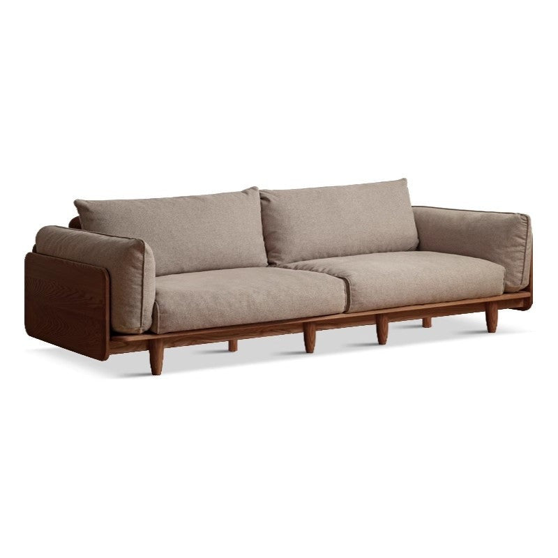105.5x37.4x26 inch / 268x90x81сm / Walnut colot / four-seat sofa (fabric two colors optional)