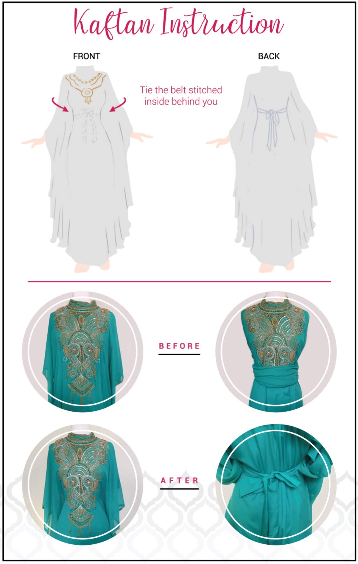 Royal Bliss Women's Long Sleeve Kaftan Maxi Dress - Elegant Formal Evening Gown for Parties, Weddings & Special Occasions