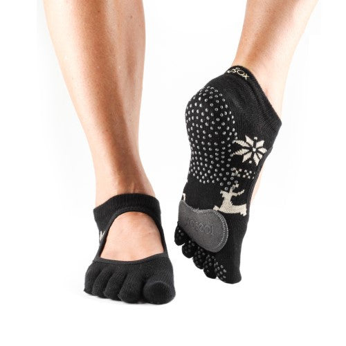 ToeSox Plie Dance Socks for Ballet, Yoga & Pilates - Non-Slip Grip, Breathable & Comfortable for Dance Classes, Workouts & Performance