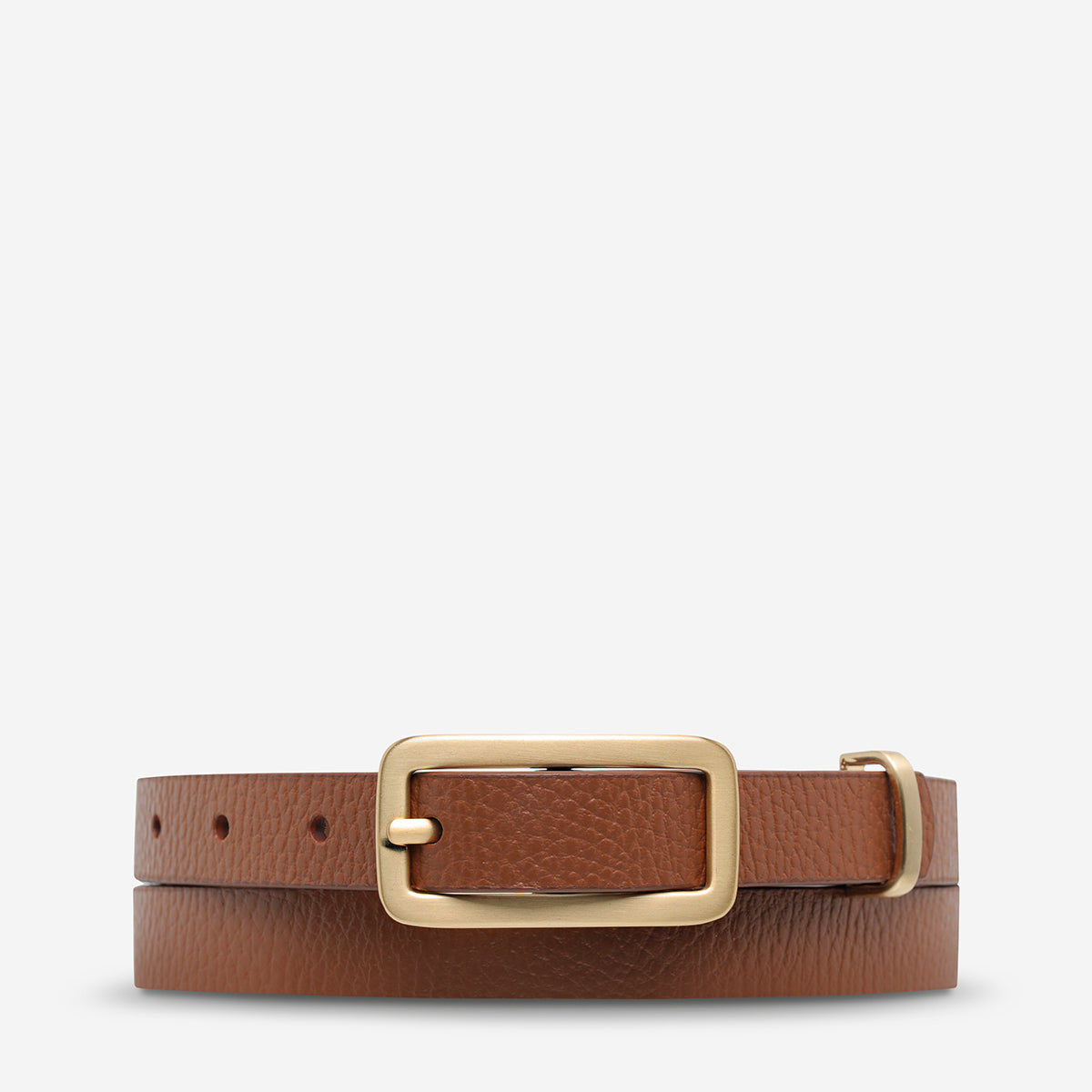 Muse Belt for Women - Stylish Tan & Gold Waist Belt - Perfect for Dresses, Jeans, and Office Outfits
