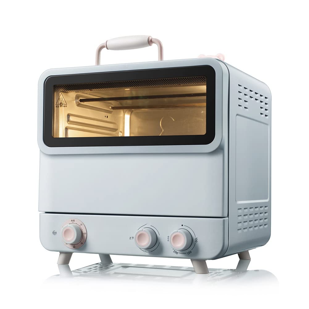 JJINPIXIU 20L Breakfast Machine Oven - Electric Convection Toaster Oven with Steaming & Baking Functions, Includes Grilling Net & Bakeware - Perfect for Toasting Bread, Roasting Chicken, Reheating Food - Ideal for Home Kitchen, Small Apartments & Office Use
