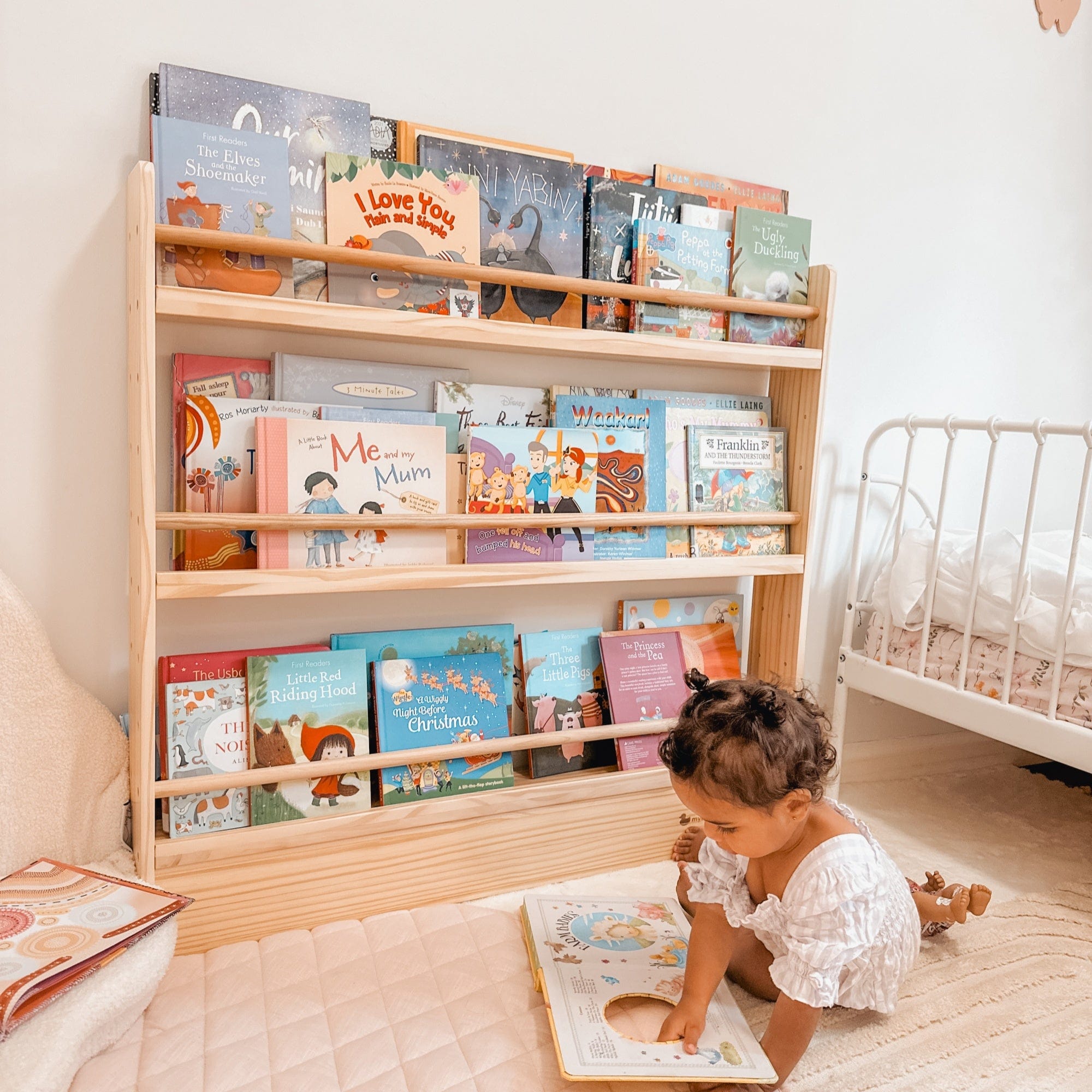 NALA 3-Tier Adjustable Solid Wood Bookshelf - Sturdy & Space-Saving Storage for Books, Decor & Office Supplies | Perfect for Home, Office & Dorm Room Organization