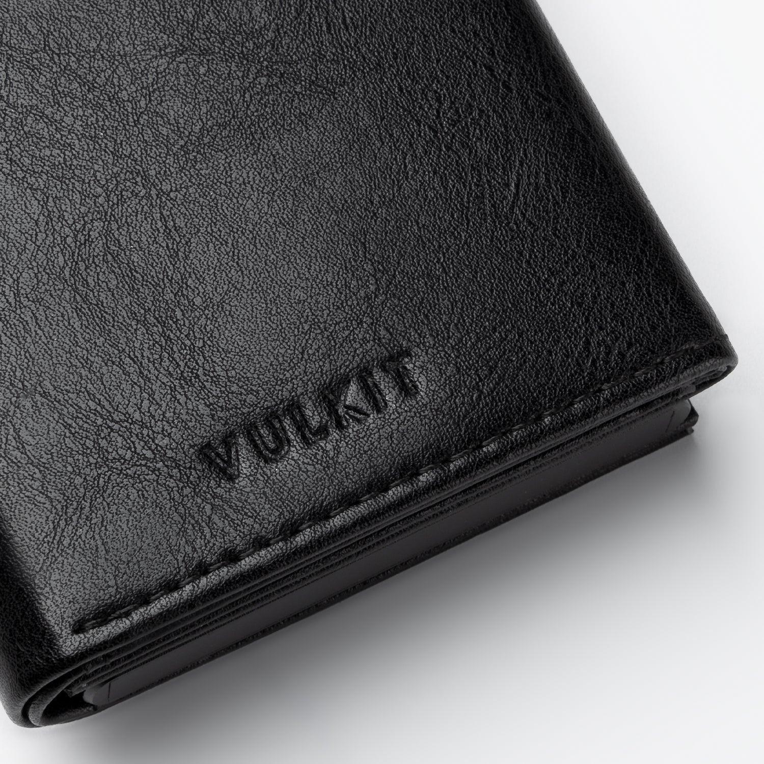 VC302 Side Slider Tri-Fold Wallet with Magnetic Strip Closure & Back Zipper Pocket - Slim RFID Blocking Leather Wallet for Men - Perfect for Business, Travel & Everyday Use