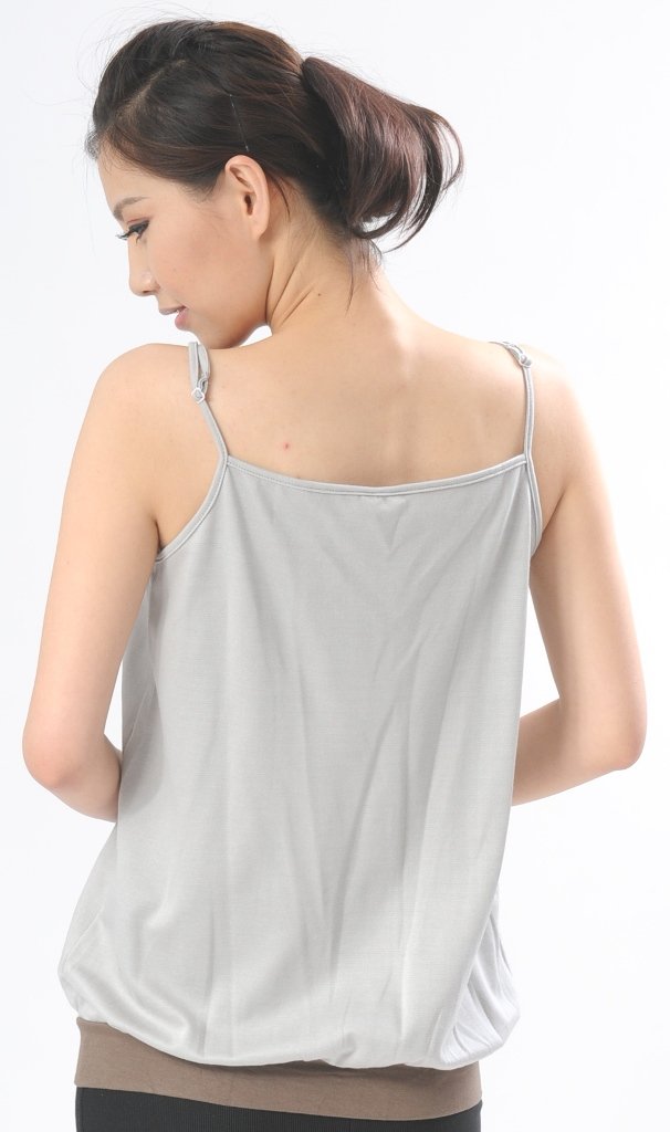 Soft Maternity Cotton Camisole with Anti-Radiation Protection - Nursing Tank Top for Pregnant Women (Beige) | Comfortable Pregnancy Wear for Work & Home