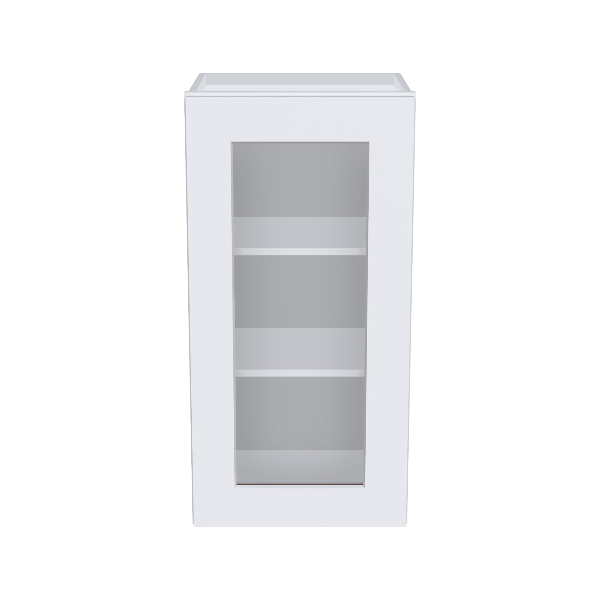Solid Wood Wall-Mounted Bathroom Medicine Cabinet with Glass Door - 18