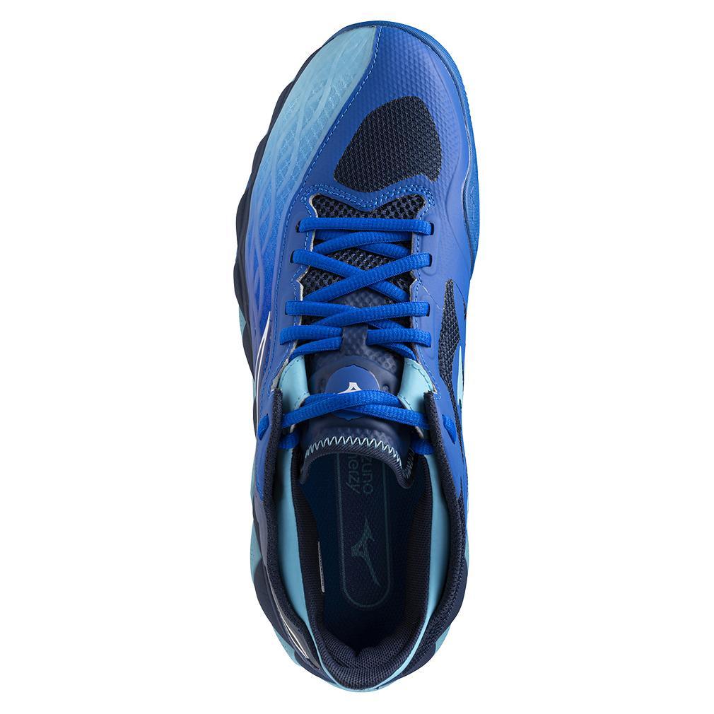 Men's Wave Enforce Tour AC Tennis Shoes - Mugen Blue & White | High-Performance Court Sneakers for Competitive Play & Casual Wear