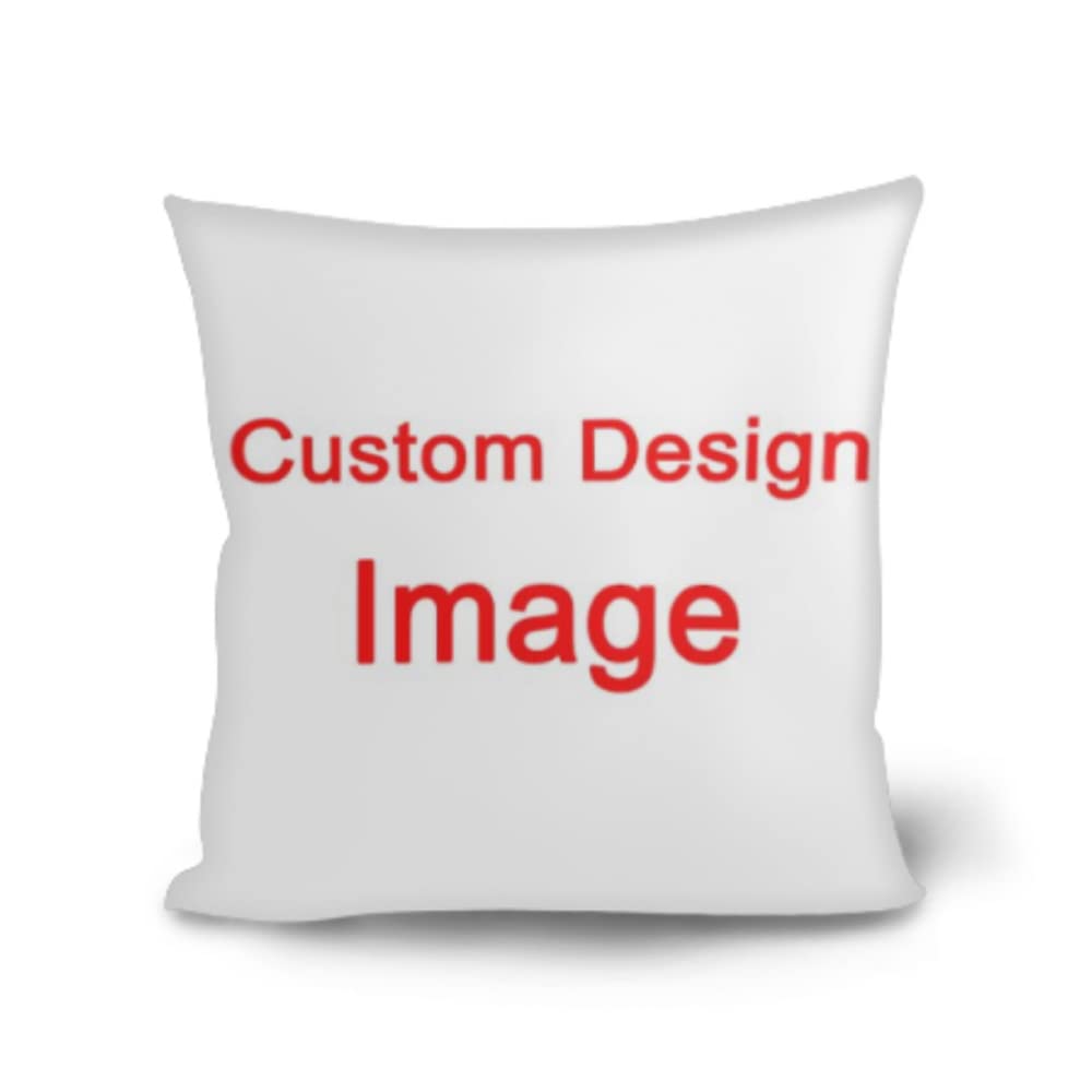 Custom Personalized Photo Throw Pillow Covers 18x18 Inch - Decorative Cushion Cases for Sofa, Bedroom, Home & Car Decor - Perfect for Gifts, Family Photos & Interior Design