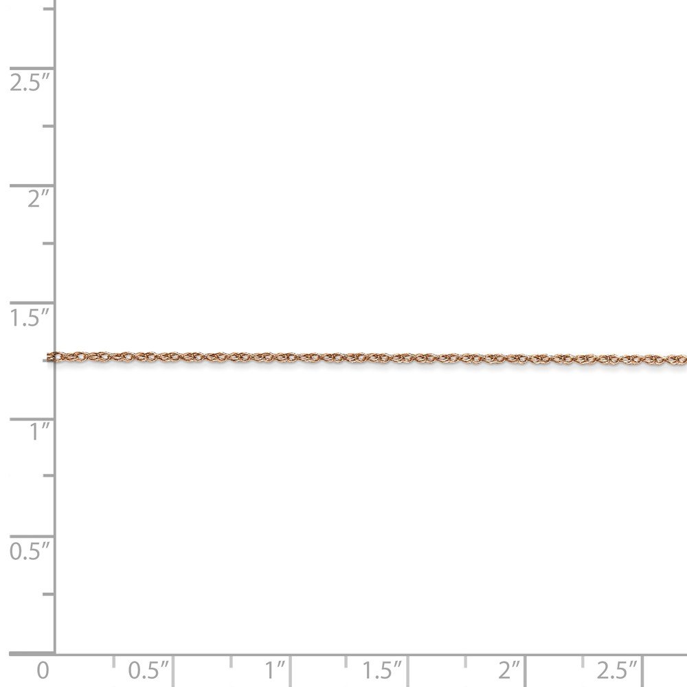14K Rose Gold 0.7mm Carded Cable Rope Chain Necklace - Dainty Jewelry for Women, Gift for Her, Layering Piece, Everyday Wear & Special Occasions
