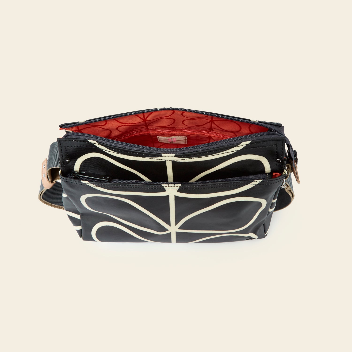 Fielder Crossbody Bag - Stylish Linear Stem Liquorice Design for Women | Perfect for Travel, Shopping & Everyday Use