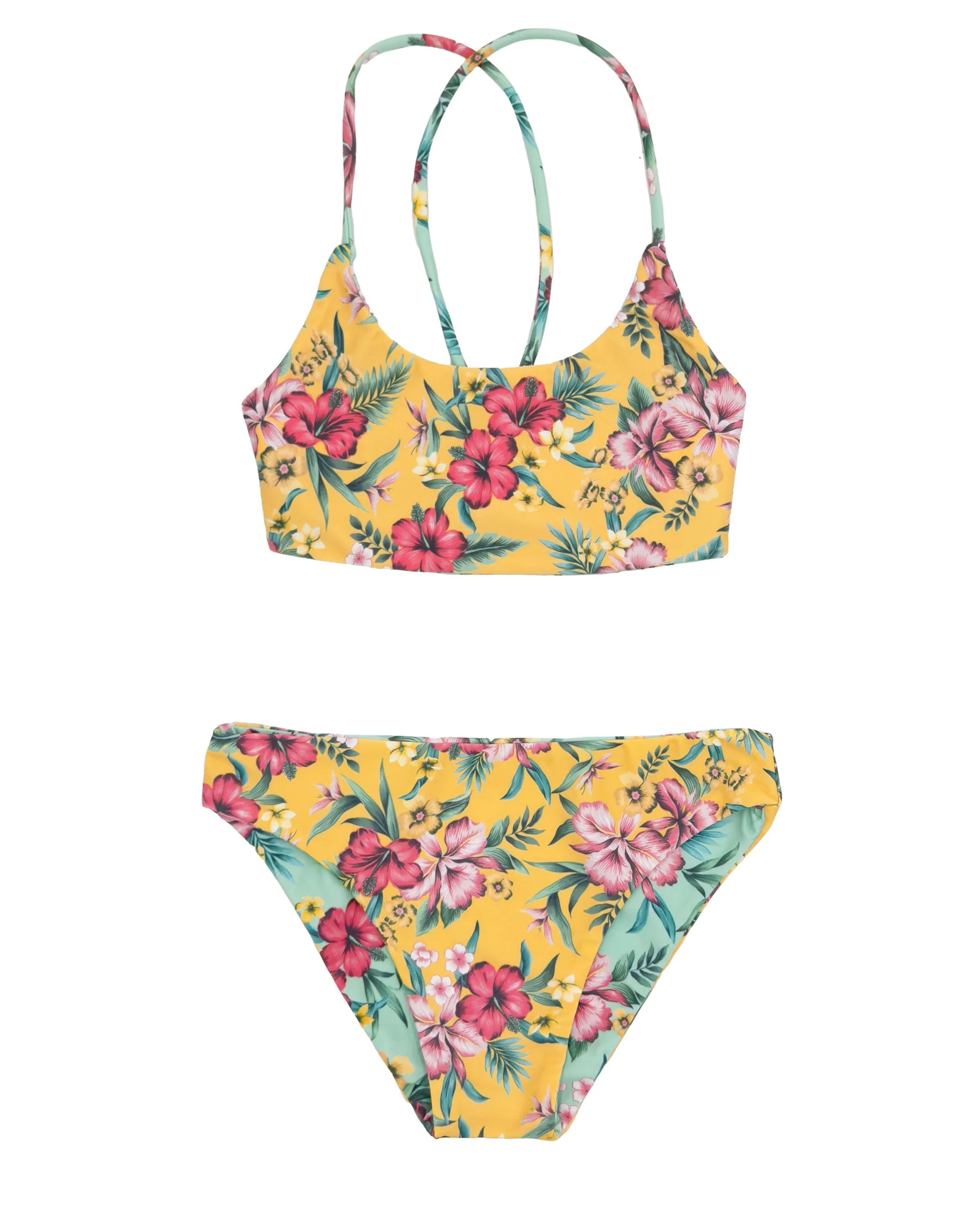 Girls' Waverly Reversible Bikini Swimsuit - 2-Piece Adjustable Bikini Set for Women & Teens - Perfect for Beach, Pool & Summer Vacations