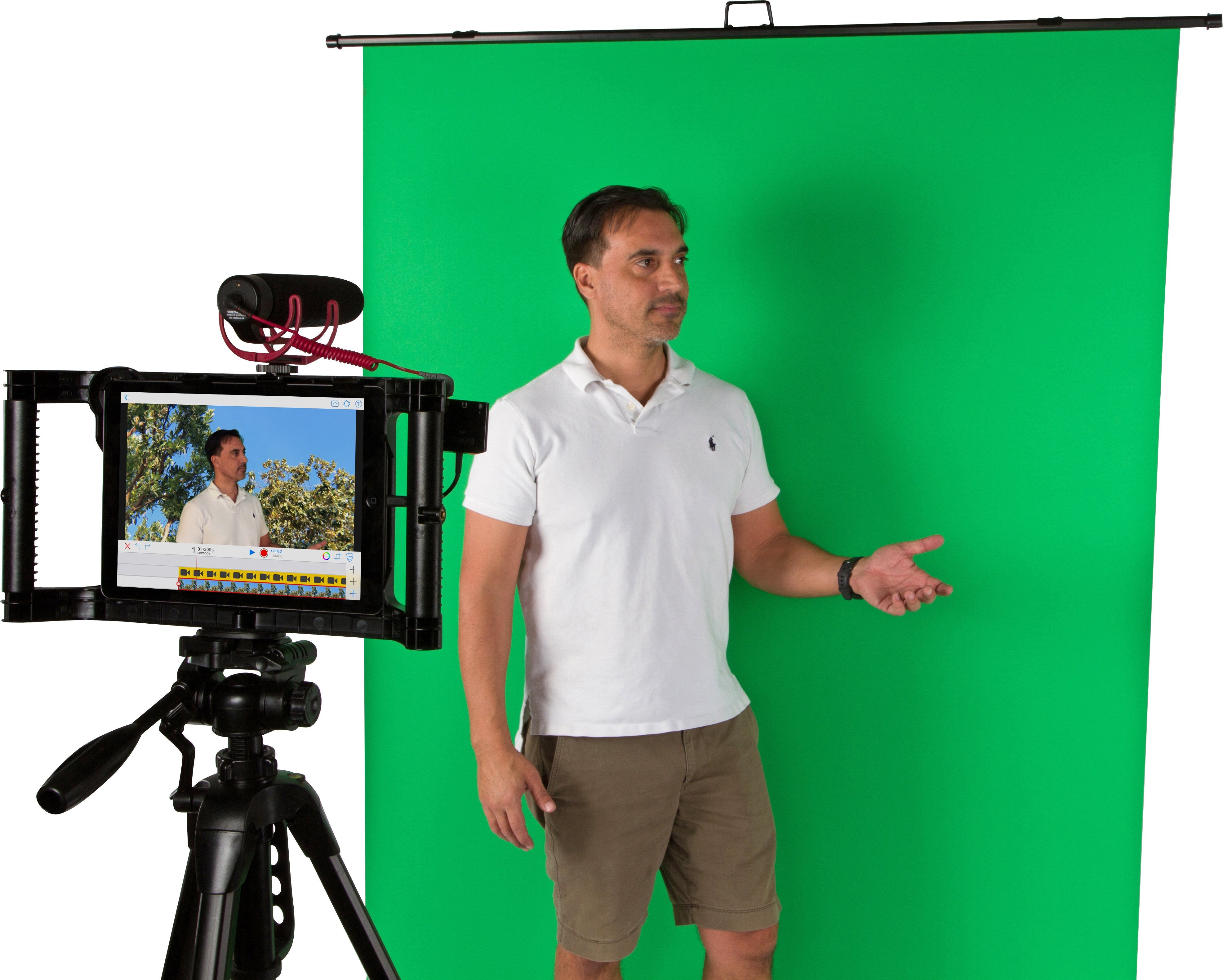 Professional Green Screen Backdrop Kit with Stand & Clips - Perfect for Video Production, Live Streaming & Photography - Ideal for YouTube, Zoom & Virtual Backgrounds