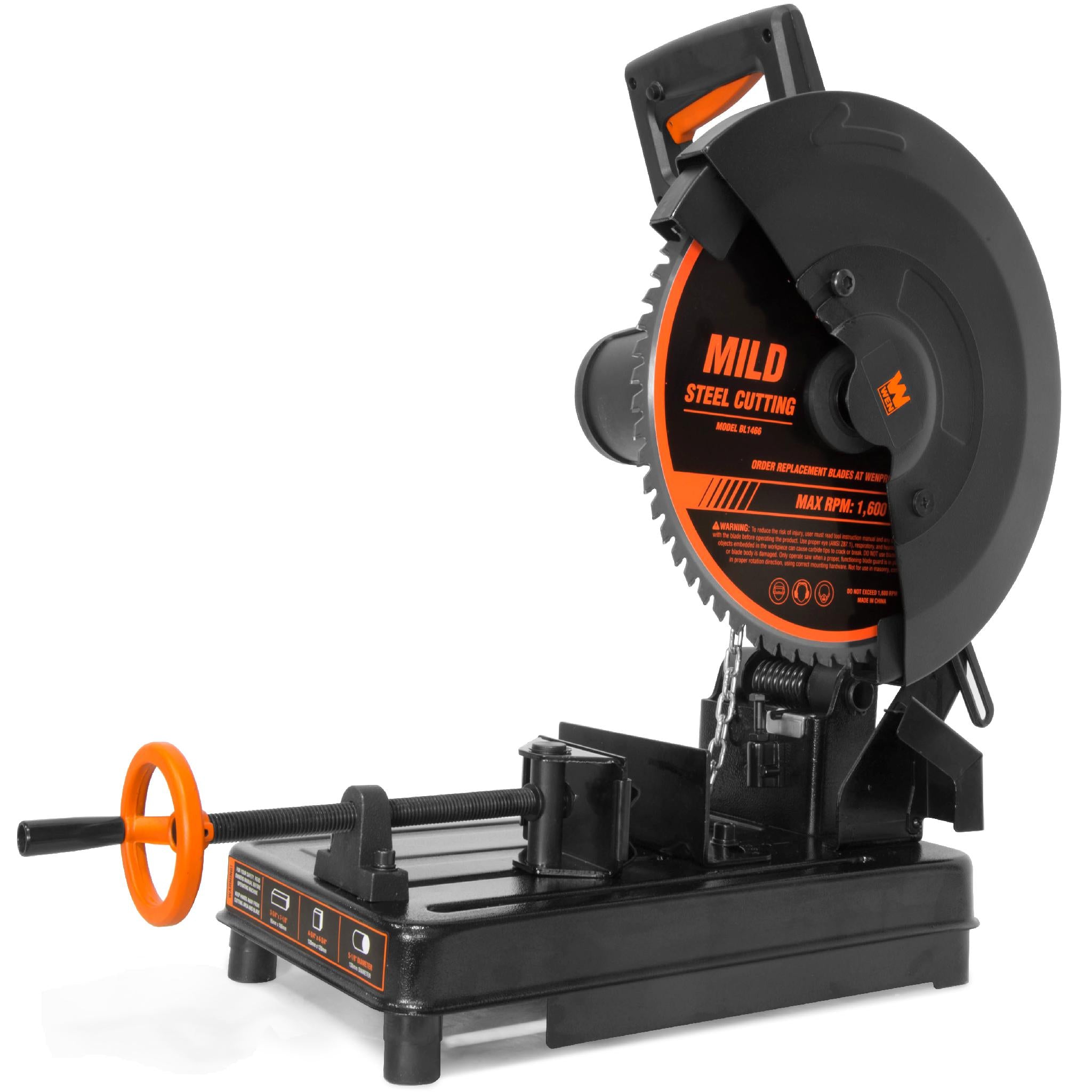 WEN CM1446 15 Amp 14-Inch Multi-Material Cut Off Chop Saw with Carbide-Tipped Metal Cutting Blade - Perfect for Metal Fabrication, Construction, and DIY Projects