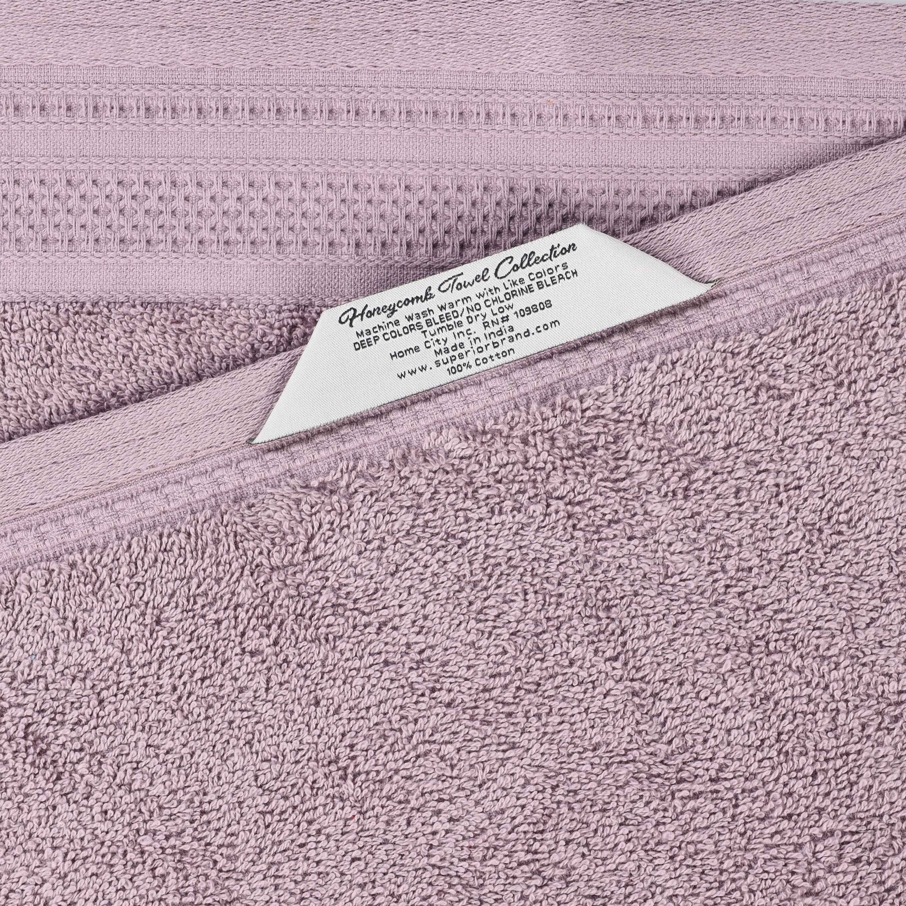Premium Honeycomb Waffle Weave Cotton Bath Towels Set of 2 - Ultra Soft & Absorbent Luxury Bath Sheets for Spa, Hotel & Home Use