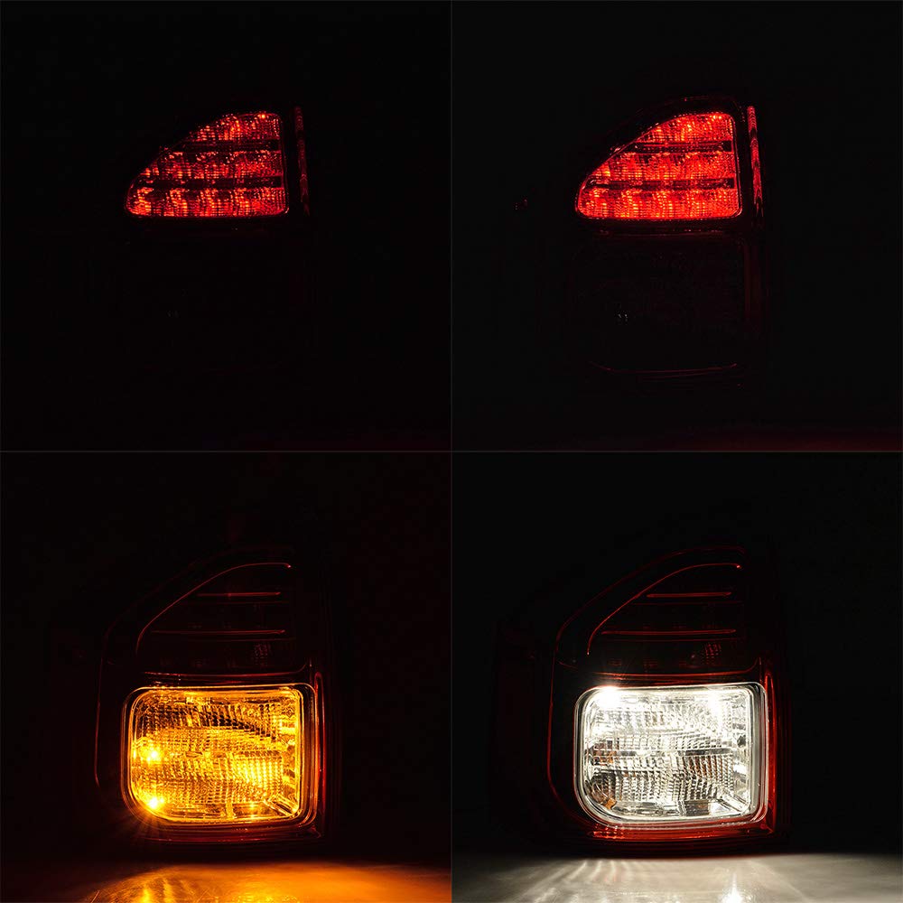 Astra Depot 1X Clear/Red Left Side Tail Lamp Brake Stop Light Compatible with 2011-2014 Jeep Compass - Replacement for Broken Lights, Enhances Vehicle Safety & Style for Night Driving