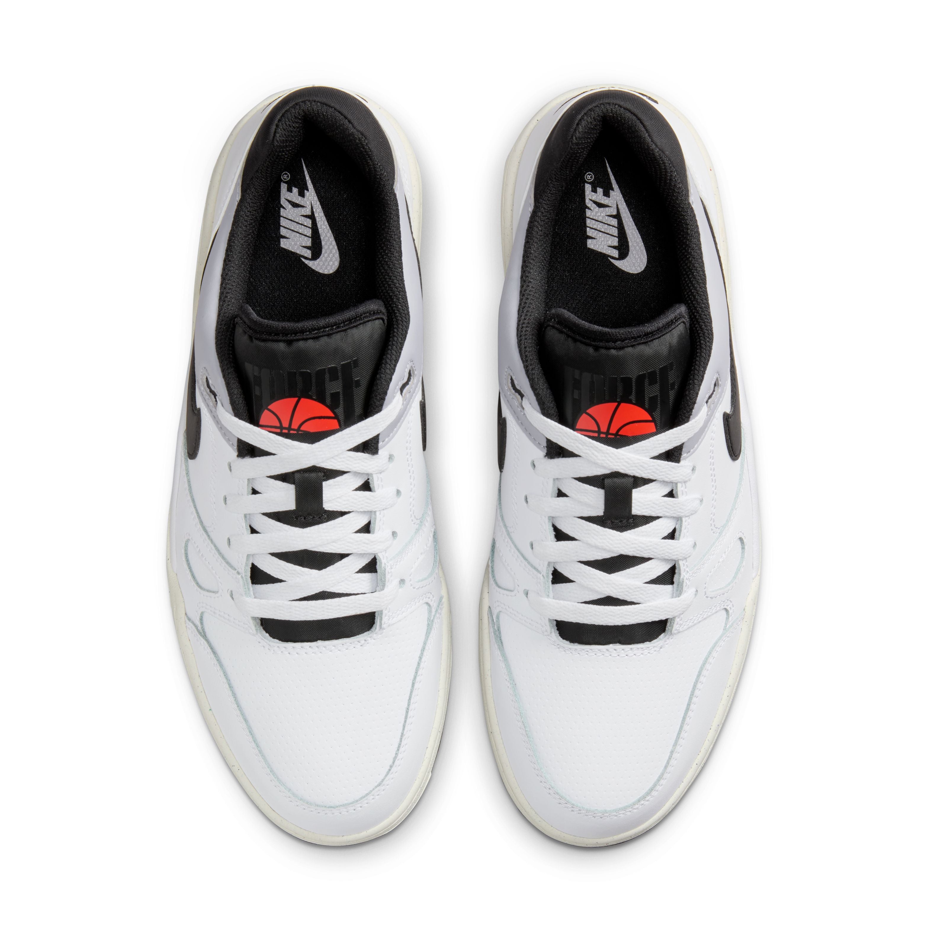 Full Force Low Top Sneakers - White & Black - Casual Streetwear Shoes for Men & Women | Perfect for Running, Gym, and Everyday Wear