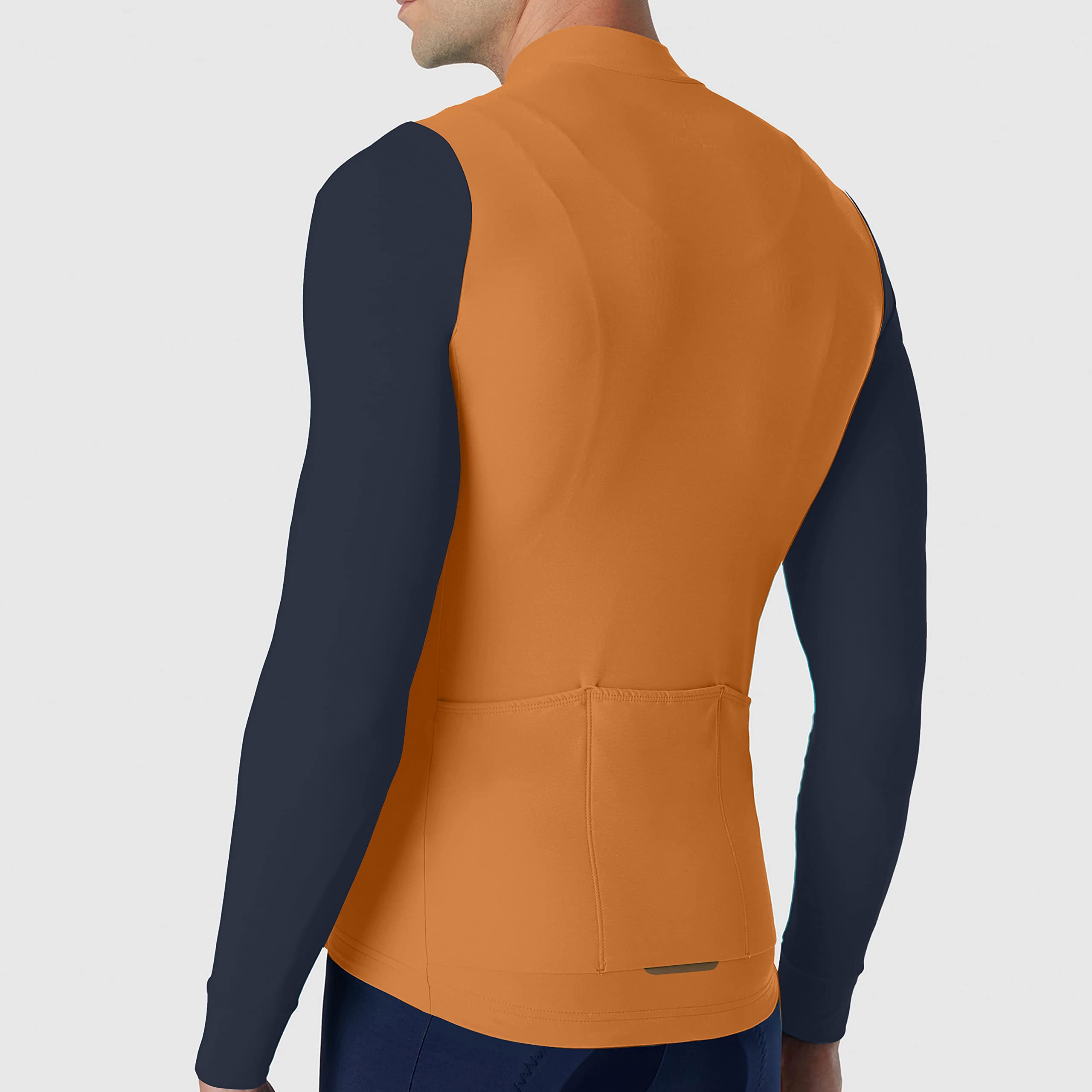 Men's Winter Cycling Jersey - Thermal Long Sleeve Bike Shirt, Fleece Lined Windproof Bicycle Clothing for Cold Weather Riding, Lightweight Race Fit for Road & Mountain Biking - Perfect for Commuting, Training & Outdoor Sports