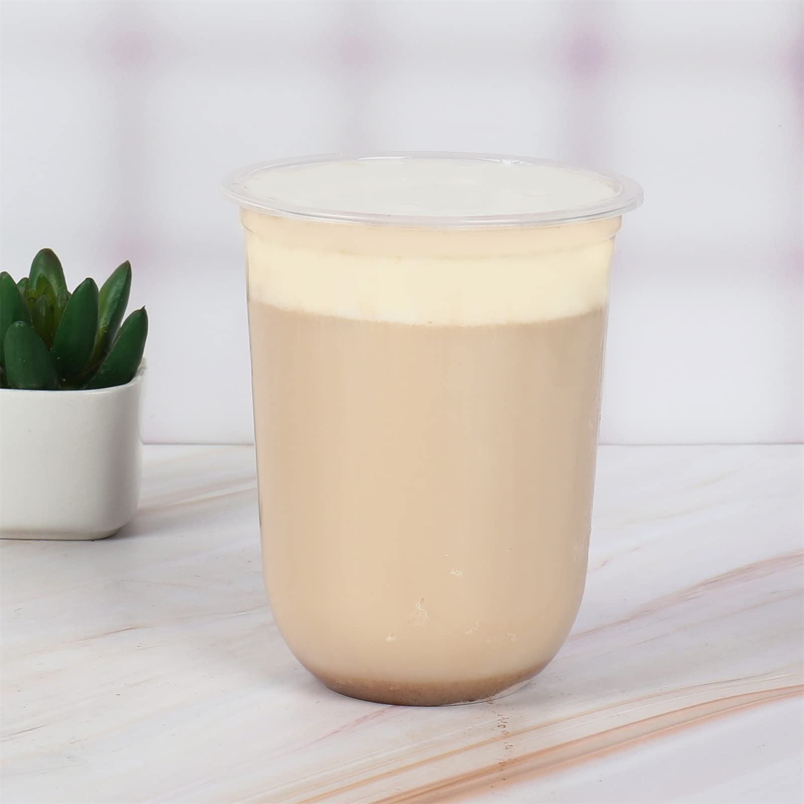 17 oz Disposable Clear Plastic Cups with Dome Lids - BPA Free 50 Pack for Cold Drinks, Coffee, Smoothies & Desserts | Ideal for Parties, Cafes, Restaurants and Events