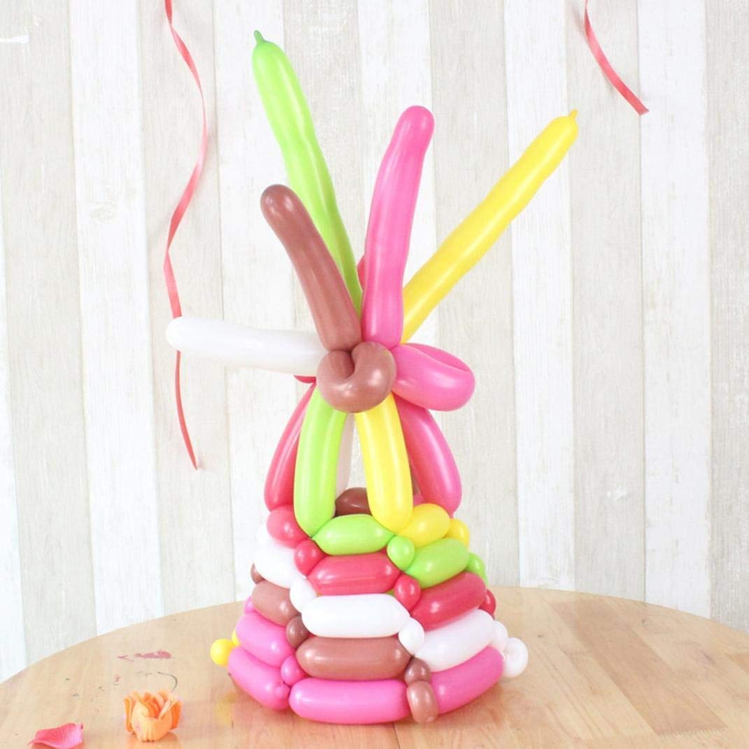 200Pcs Magic Balloons DIY Long Twist Balloons for Animal Shapes - Mixed Colors Latex Balloons for Party Clowns, Birthday, Wedding, Festival & Anniversary Decorations | Great for Balloon Twisting, Party Backdrops & Event Centerpieces