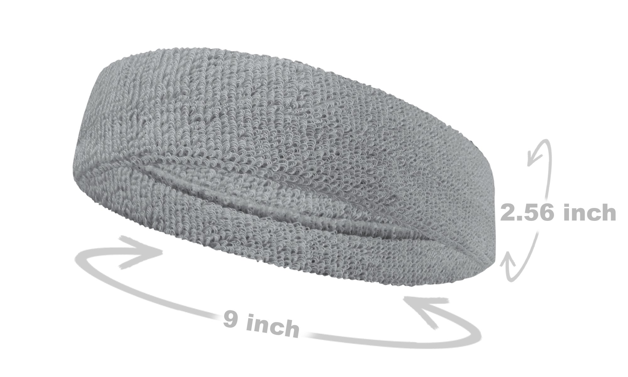 Custom Number/Text Premium Terry Sweat Headband - Personalized Sports Headwear for Yoga, Running, Tennis & Workouts (1 Piece)
